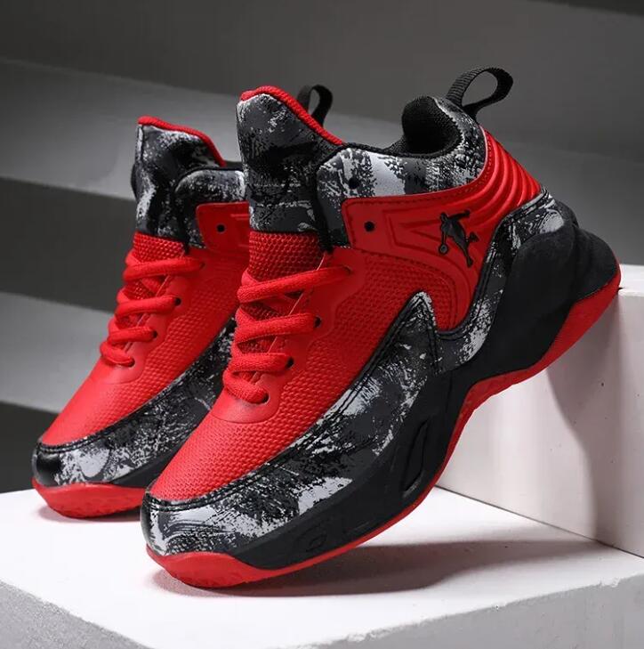 New Boys Fly Brand Basketball Shoes for Kids Sneakers Thick Sole Non-slip Children Sports Shoes Child Boy Basket Trainer Shoes Z 1.28-1