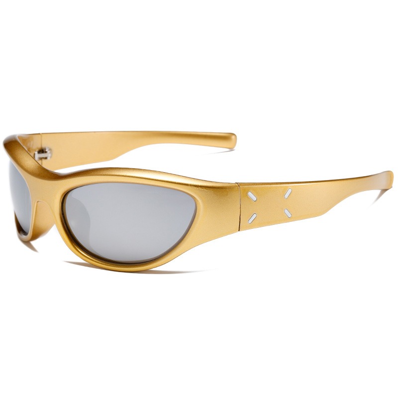 Sunglasses Wrap birthday gift Y2K Futuristic Around Unisex Cycling Sport UV400 Protection Trendy Shades