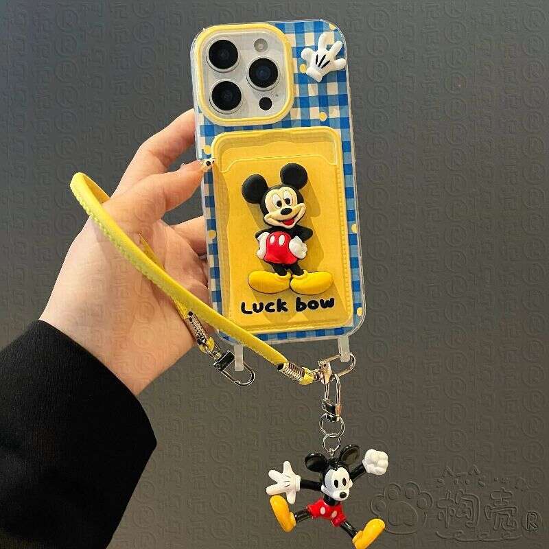 Mickey 16 Pro Max Phone 15 New 13 Women Apple 14 Soft Case iPhone 12 Crossbody S260128