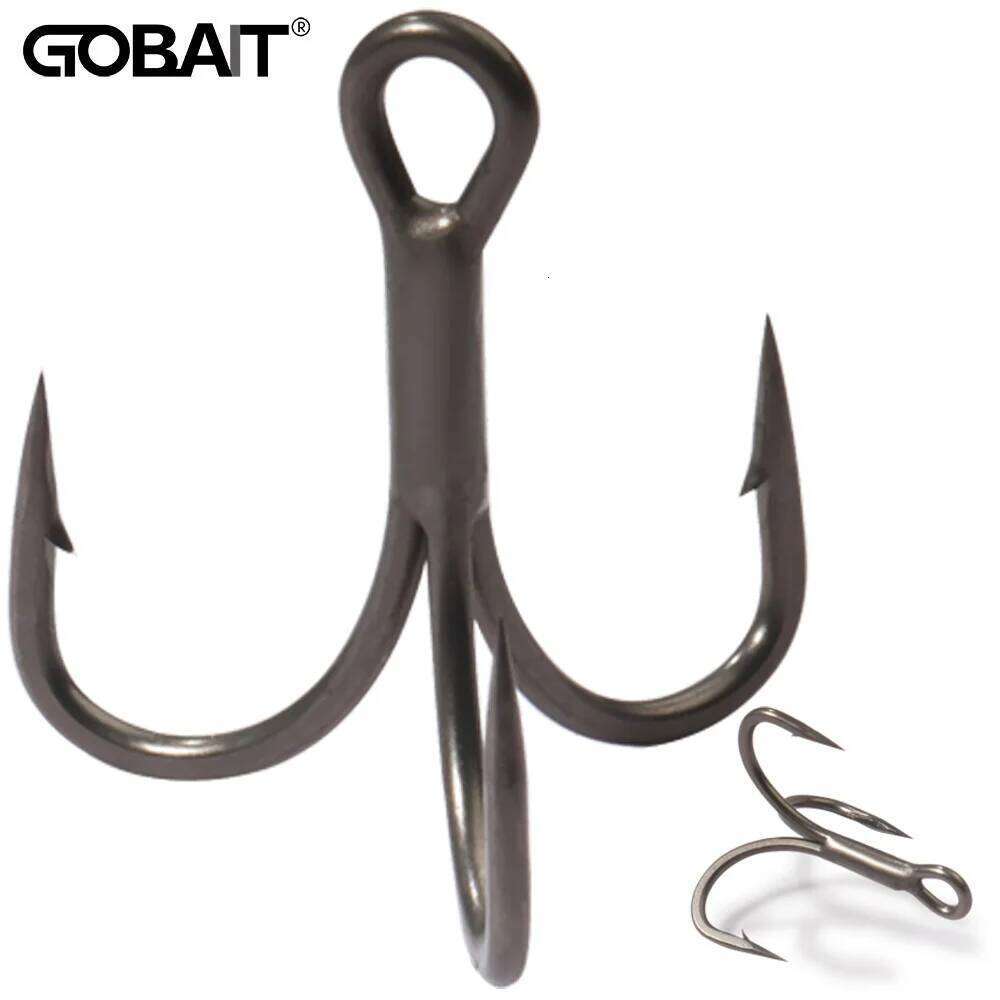 20PCS Teflon Treble Hooks 2#-10# Fishhooks Angle Barbed Sharp High Carbon Steel Nickel Antirust Lure Fishing Tackle Fish Hook Z260128