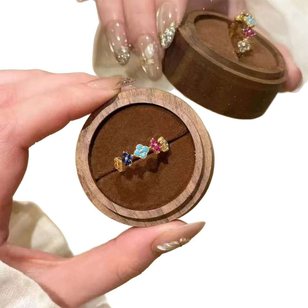 Flower Ring Rainbow Enamel Jewelry Suitable for Daily Wearing