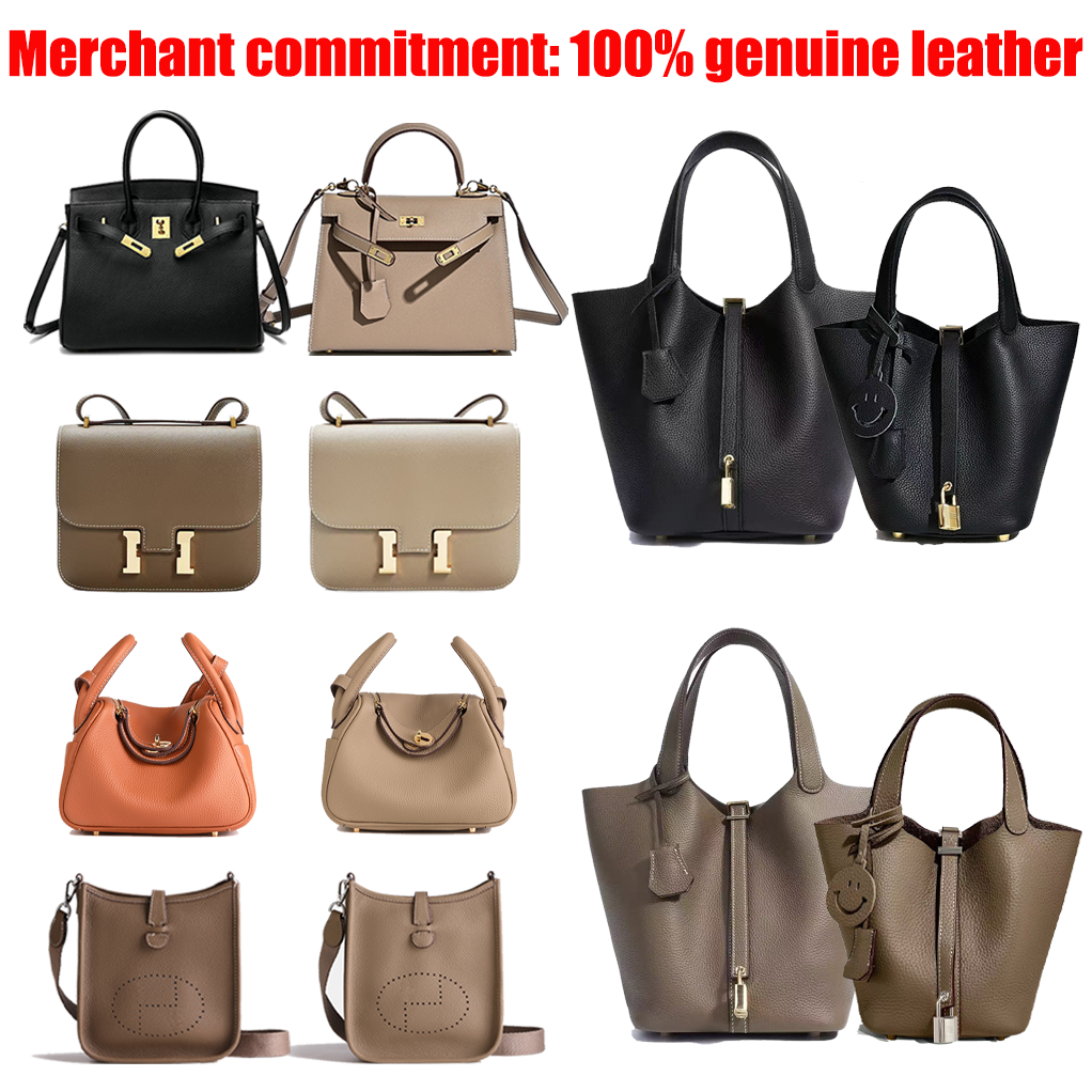 Top quality handbags Designer bags Luxury bag Womens picotins 18 22 26cm bucket bag With lock key Genuine leather Shoulder Bag Clutch fashion crossbody tote bag