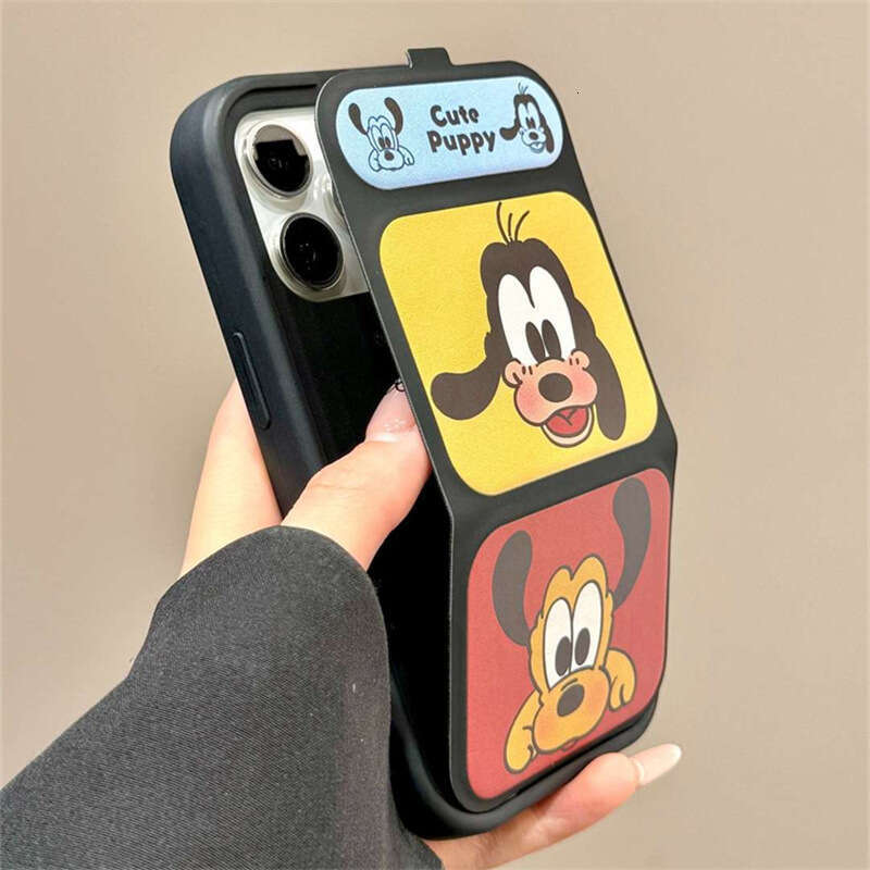 Flip Stand Goofy Pluto Compatible with Apple 16 Pro Max Phone Case 14 New iPhone 15 Pro/13 S260128