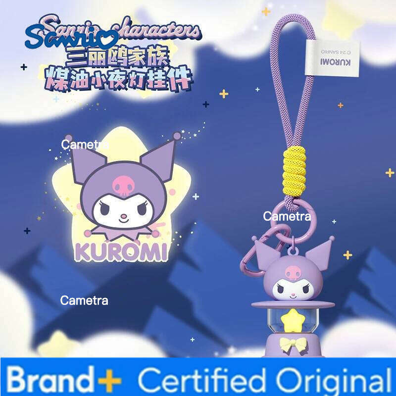 Sanrio Hello Kitty Keychain Creative Night Light Keyring Kuromi Cinnamoroll Bag Pendant My Melody Christmas Halloween Gifts H260128