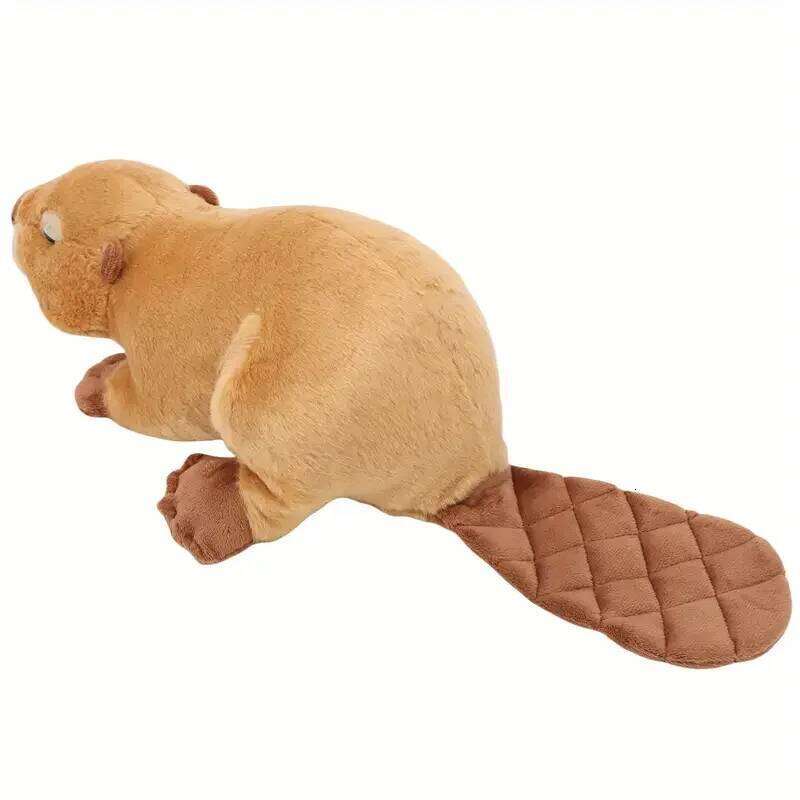 Lifelike Stuffed Animal Toy Home Decor Beaver Plush Thanksgiving Day Gift Best for Christmas Y260128