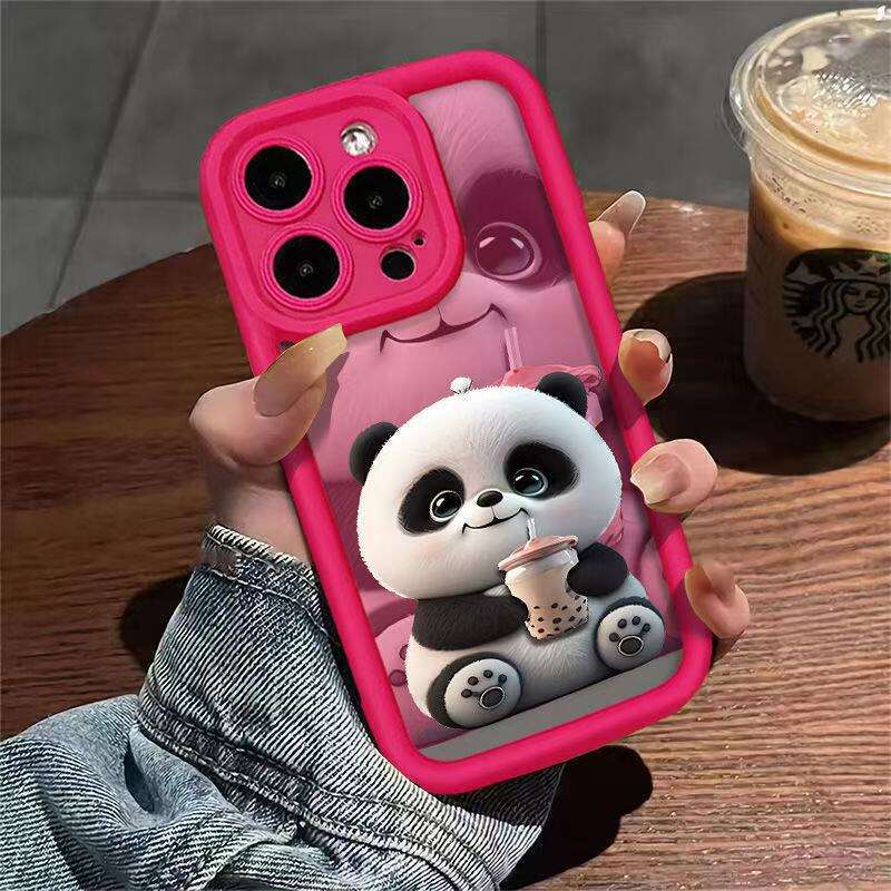 Cute Panda Compatible with Apple 17 Pro Max Phone Sky Eye Step Case iPhone 16/15/14 European and American 13 S260128