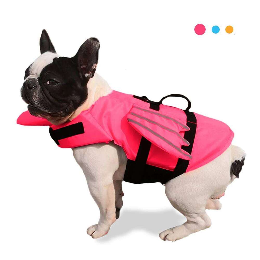 Life Jacket Safety Vest Adjustable Preserver with High Buoyancy Durable Rescue Handle for Small Medium and Large Dog XJ260127