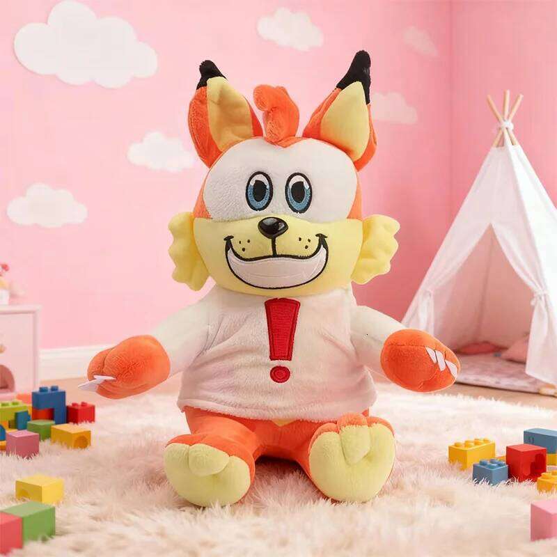25CM Cute Bubsy Plush Toy Funny Cartoon Orange Cat Game Anime Figure Movie Peripheral Animal Fox Pillow Gifts for Kids Y260128
