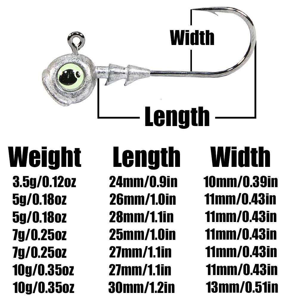 B&U Swimbait Hook Jig Head High Strength Worm Lure Hooks For Seawater Freshwater Fishhook Fishing Tackle Luminous Eyes Z260128