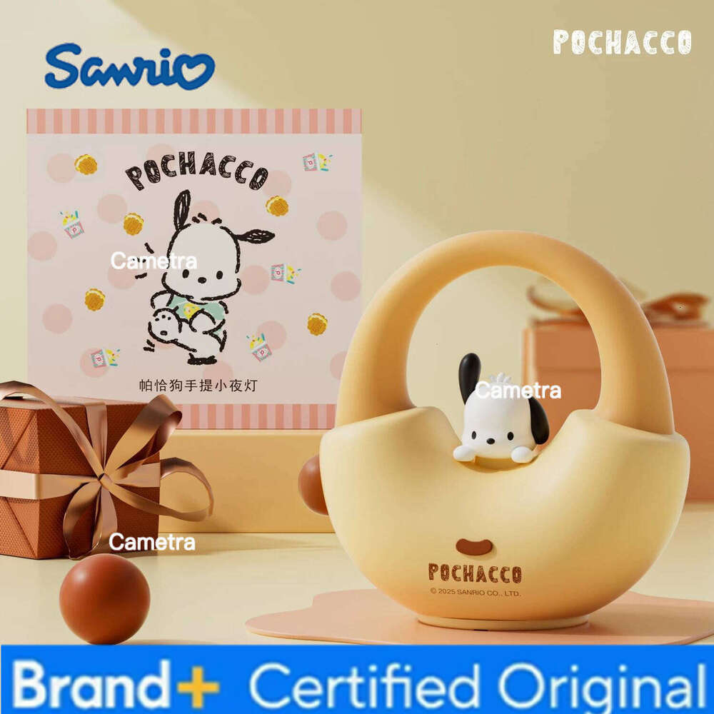 Sanrio Anime Hello Kitty Kuromi Pochacco Cartoon Handbag Style Silicone Night Kawaii Ambient Light Ornament Gift H260128