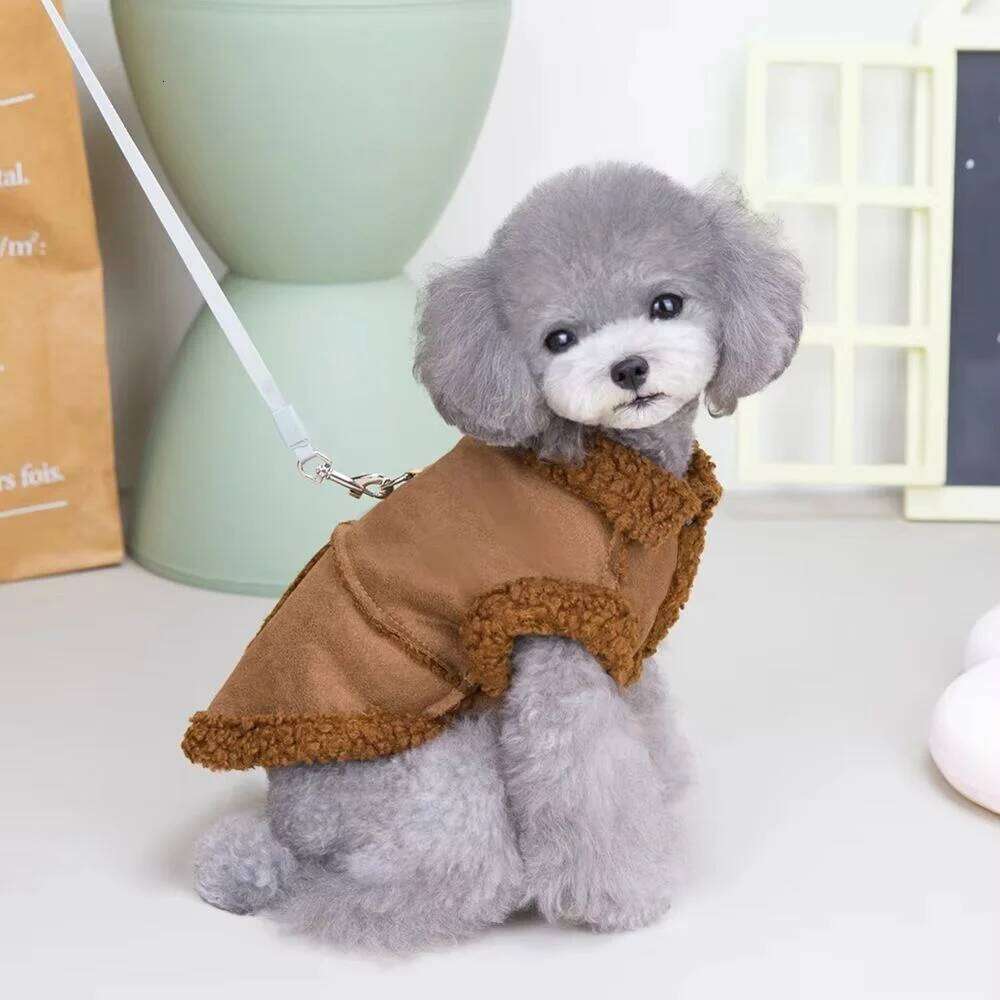 Winter Classic Vests Fleece Solid Color Dog Clothes Warm Puppy Clothing XJ260127