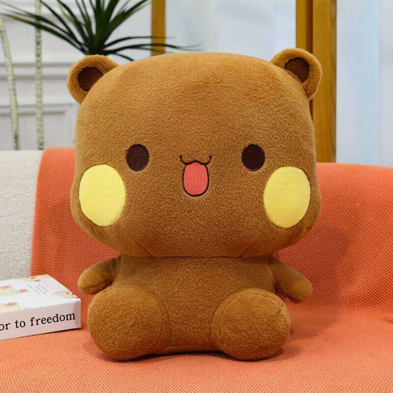 1pc 25cm/9.84in Cartoon one or two cloth couple panda dolls cute two-dimensional plush toys birthday Qixi gifts for girls Y260128