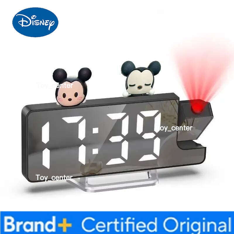 Disney Mickey Projection Alarm Date Night Mode Table Date/Temperature Display Modes 12H/24H LED Digital Clock H26012811