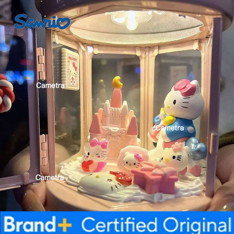 Sanrio New Hello Kitty Kuromi My Melody Cinnamoroll Creative Personality Cartoon Cute Girly Heart Tabletop Decoration Night Light Gift H260128