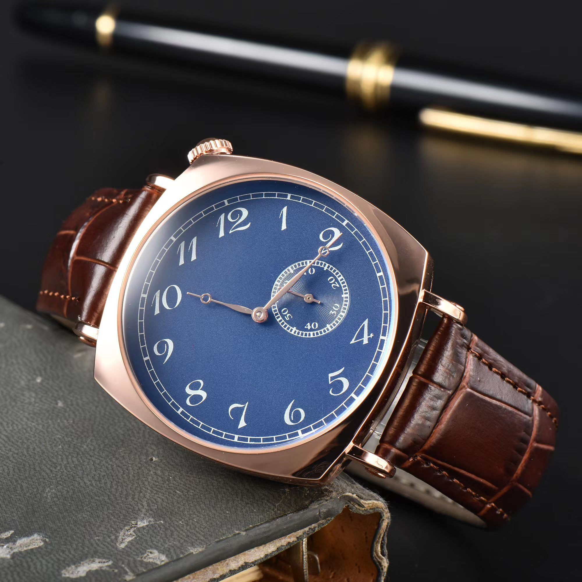 MEN VCC HISTORIQUESS Stainless steel glass Mens Watches All Dial Work Quartz Automatic movement Watchs Brand Clock Men Fashion wristwatches #88