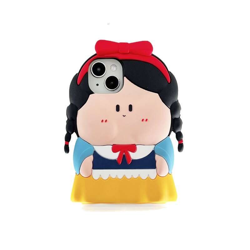Cartoon 3D Snow White iPhone 14 Plus/13 Compatible 12 Apple 15 Pro Max Phone Case Shockproof S260128