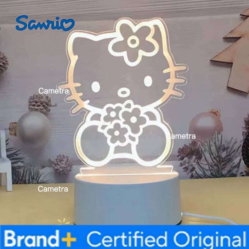 Sanrio Hello Kitty Cinnamoroll cartoon bedside decoration night light bestie new creative birthday gift for girls student dormitory bed H260128