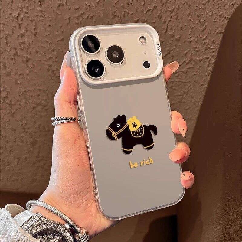 of the Horse Suitable for Apple Phone Case iPhone 17 Pro Cute Ins Style New Year Prosperity Text S260128