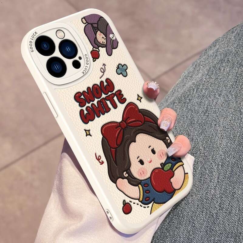 Apple 16 Pro Max Phone Case 15 Plus Painted 14 Lambskin 13 Snow White 12 Full Coverage 11 S260128