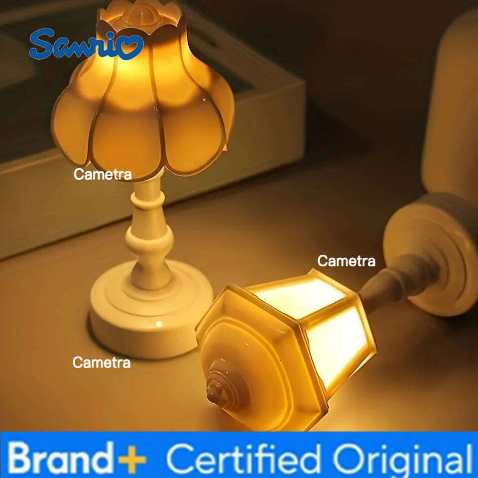 Sanrio Geometric Flower Bud Button Battery LED Table Lamps Desk For Bedroom Dining Touch Night Light Simple Modern Decoration H2601281