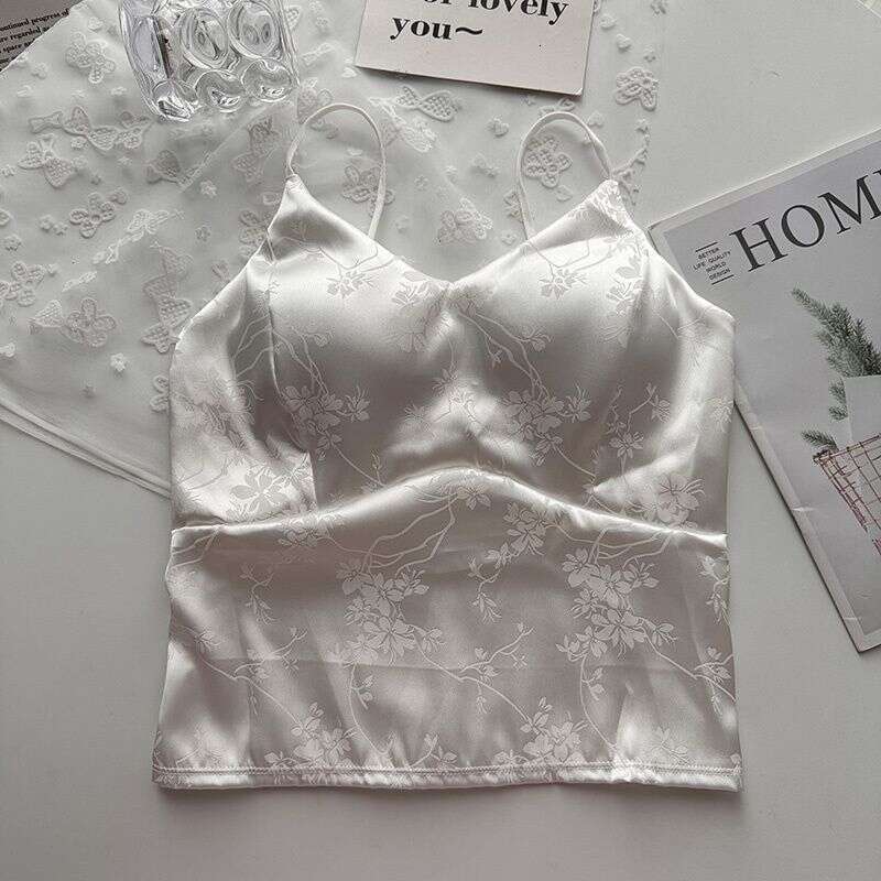 Sleeveless New Chinese Top Ancient Style Camisole Chest Pad For Women With Beautiful Back