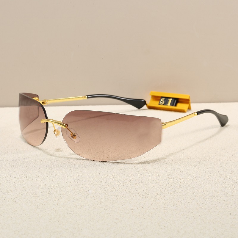 With Box Designer Sunglasses Luxury Eyeglasses Euro American Trend Glasses Amber Black Brown Gold Hip Hop Matching Driving Shading Polarized Fashion Glass Gifts