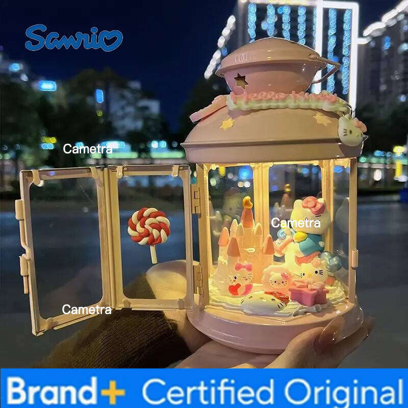 Sanrio New Hello Kitty Kuromi My Melody Cinnamoroll Creative Personality Cartoon Cute Girly Heart Tabletop Decoration Night Light Gift H260128