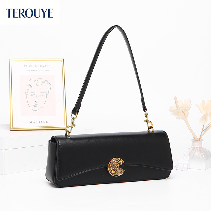 TEROUYE Autumn/Winter New bag French Underarm Bag Made of Exquisite Rectangular Leather Material, Light Luxury bag and Atmospheric Style