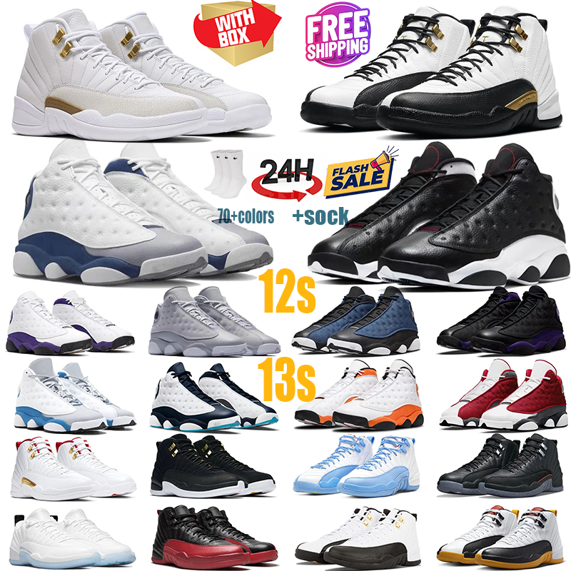 With Box Mens 13 J13 Sports Basketball Shoes Trainers 13s Bred Black Flint University Brave Blue Wheat Designer 12s Laney Light Ginger Gym Toro Outdoor Sneakers
