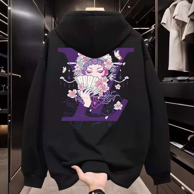 Sweatshirt 2025 New Spring Autumn Thin Loose Hooded Casual Fleece American Style Cool Men's Jacket