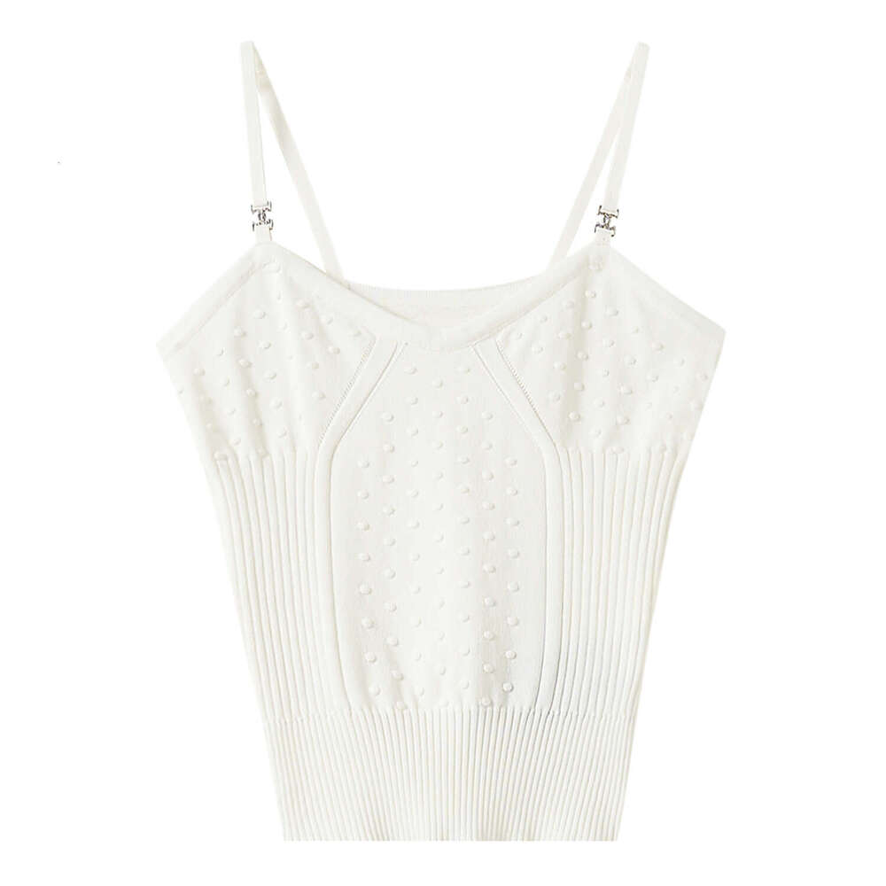 2026 Rhinestone style chic summer new 3D polka dot women's multifunctional vest solid color