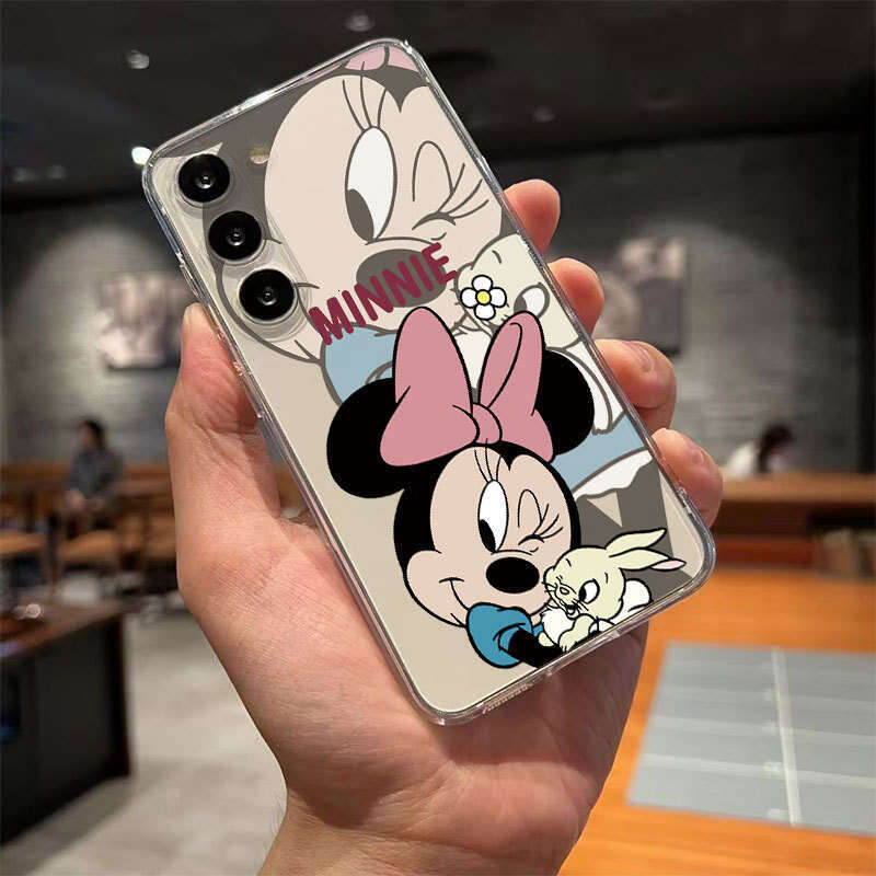 Mickey and Minnie Compatible with Galaxy S22 Phone Case Note20 Cartoon Samsung A73 Couple A03 S260128