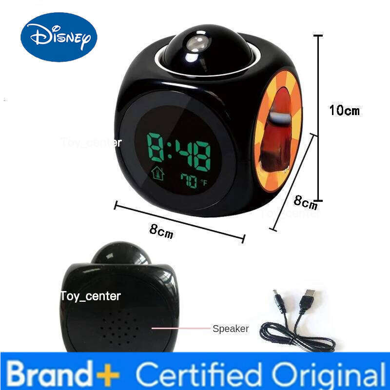 Disney Stitch Digital Alarm Clock LCD Projector Cartoon Temperature Time Date Projection Display Anime Desk Decoration Timer H260128