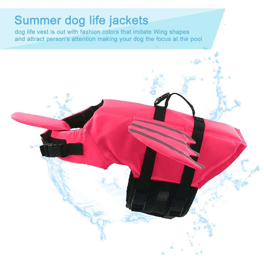 Life Jacket Safety Vest Adjustable Preserver with High Buoyancy Durable Rescue Handle for Small Medium and Large Dog XJ260127