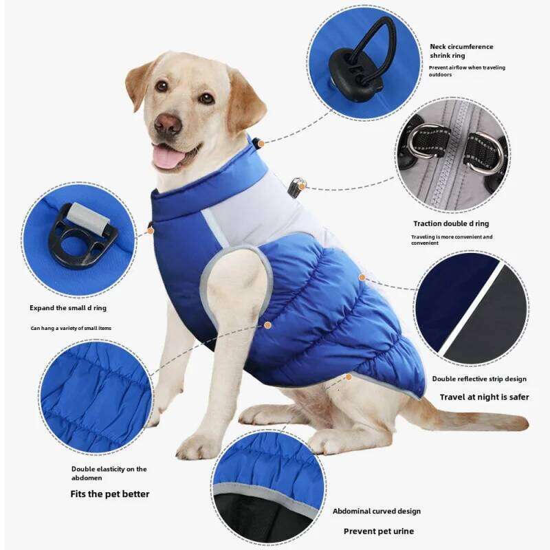 Warm Jacket Waterproof Dog Clothes Winter Pet Costume French Bulldog Coat Labrador Vest For Small Medium Large Dogs XJ260127
