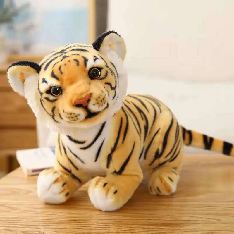 1pc 23cm/9.05in Simulated tiger doll ragdoll plush toy birthday gift Year of the Tiger mascot children's pillow Y260128