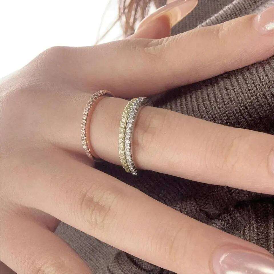 UILZ Delicate Micro Pave Zircon Rings For Women Trendy Chic Crystal Daily Dating Women's Stackable Tiny Ring Fashion Jewelry XJ260127