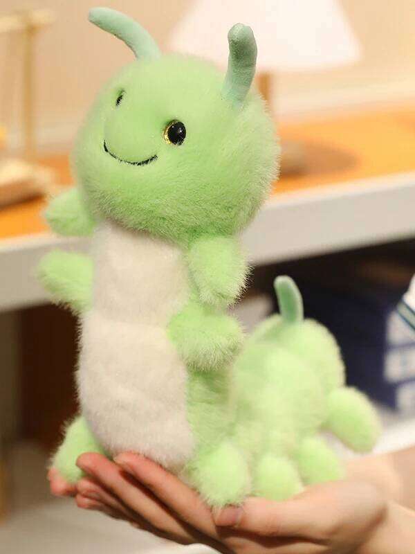 1pcs30cm cute green caterpillar plush toy cartoon big bug funny doll kids pillow birthday gift Y260128