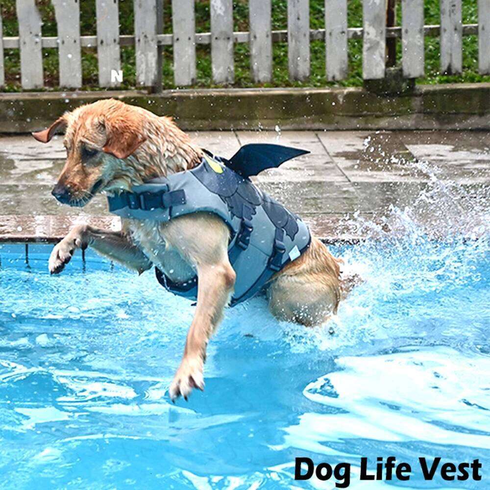 Vest Summer Shark Mermaid Pet Life Jacket Clothes Harness Dogs Swimwear Pets Swimming Suit Funny Cute Dog Costu XJ260127