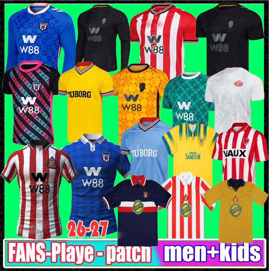 25 26 sunderland soccer jersey Isidor AWAY FINAL Remembrance 1986/87 Retro Mayenda Rigg JOBE ROBERTS ba CLarke Ekwah 2026 2027 football shirts top men kids kit