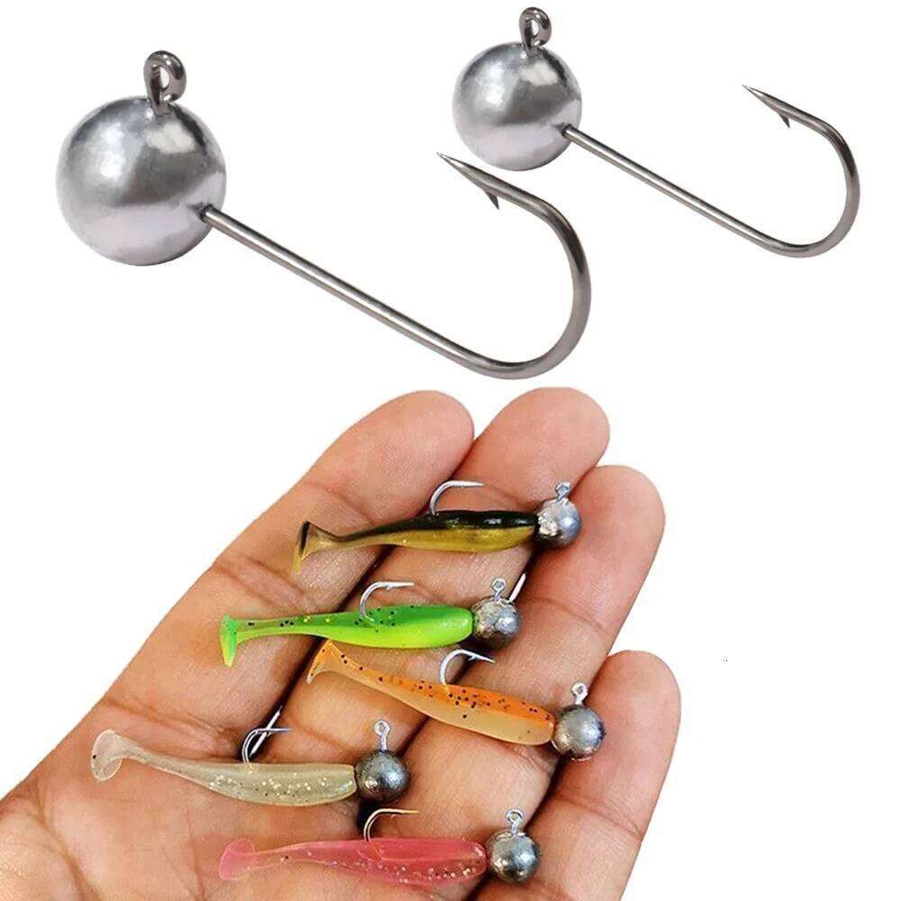 5-20Pcs Metal Jig Head Hooks 1g 3.5g 5g 7g 10g Shank Barbed Root Ned Rig Fishing Soft Lure Kit Tackle Pesca Gear Carp Fishhook Z260128