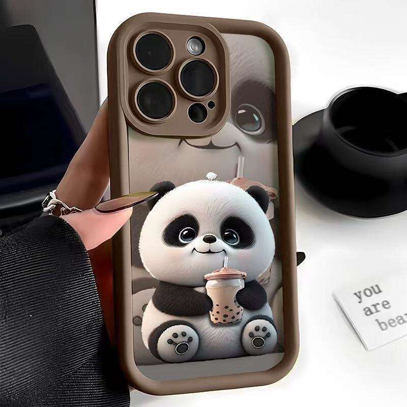 Cute Panda Compatible with Apple 17 Pro Max Phone Sky Eye Step Case iPhone 16/15/14 European and American 13 S260128