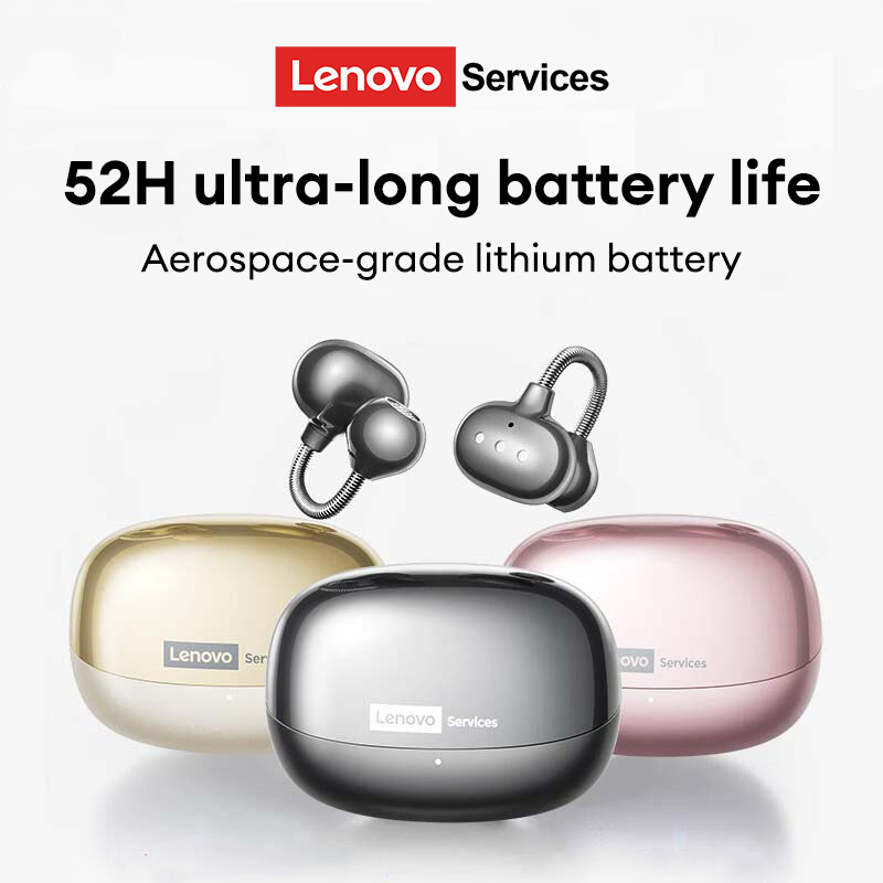 Lenovo LES-120 Spring Earhook Earphones Wireless Bluetooth 6.0 Headphones Smart Call Noise-Canceling Gaming Headset Hi-Fi Sound Quality Music Earbuds