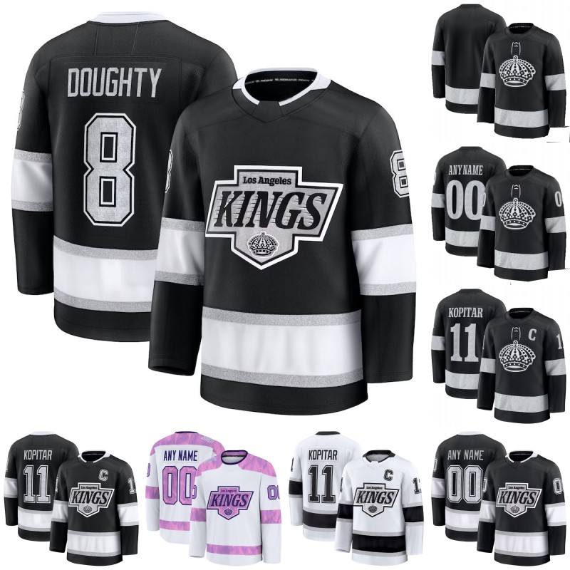 LAKings Drew Doughty Jersey Anze Kopitar Kevin Fiala Trevor Moore Quinton Byfield Adrian Kempe Anton Forsberg Brandt Clarke Mikey Anderson Alex Laferriere Shirts