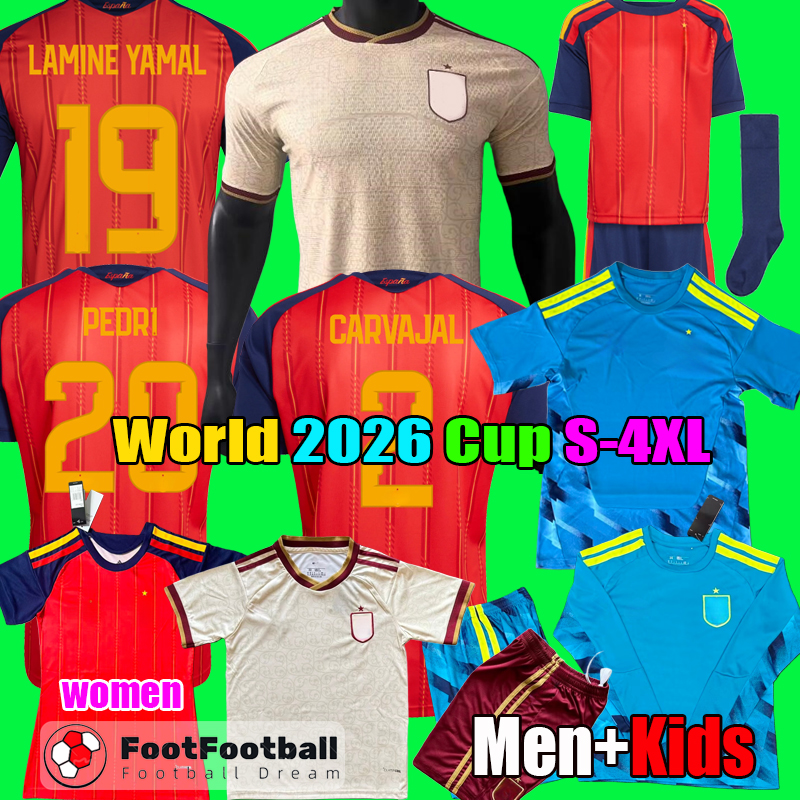 S-4XL 2026 Men kids kit Spanish Espana football shirt soccer jerseys Spain TORRES GAVI RODRIGO PEDRI LAMINE YAMAL MORATA Men 26 27 2027 womoen National Camiseta de foot