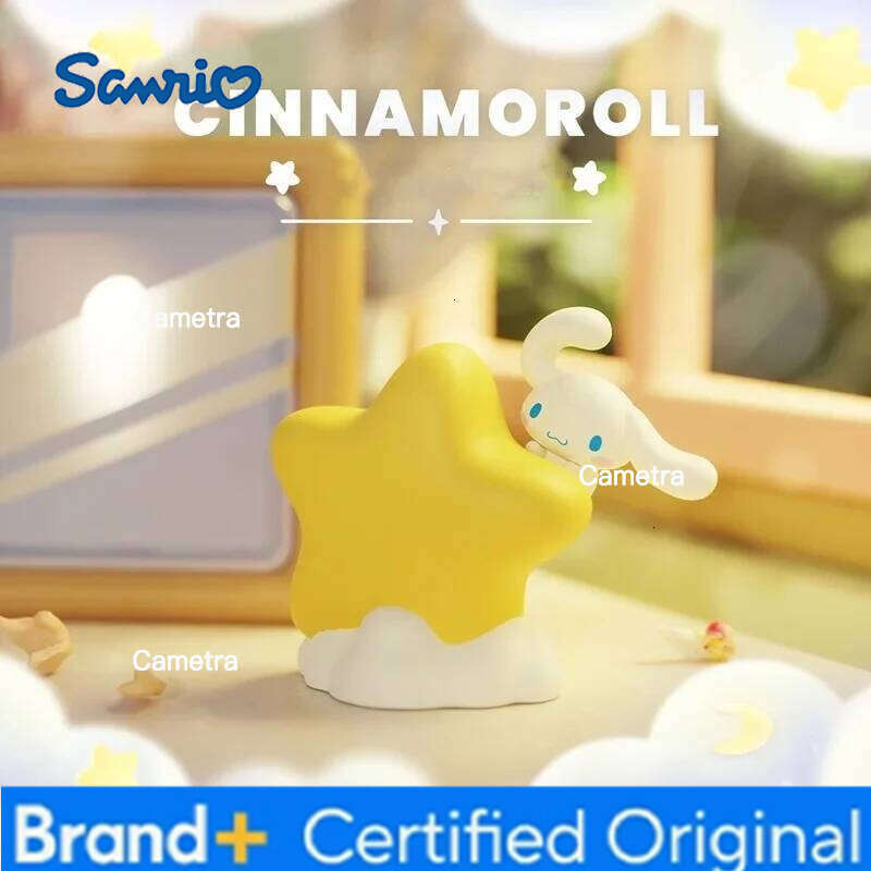 Sanrio New Hello Kitty Cinnamoroll Star Light Desktop Decor Toys Cute MARUMOFUBIYORI COGIMYUN Night Lamp Girls Toy Gifts H260128