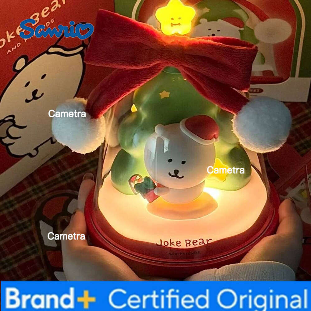 Sanrio Genuine Joke Bear Co-Branded Lights Kawaii Bell-Shaped Bedside Lamp Christmas Gifts Table Lamps Decorative Ornaments H260128