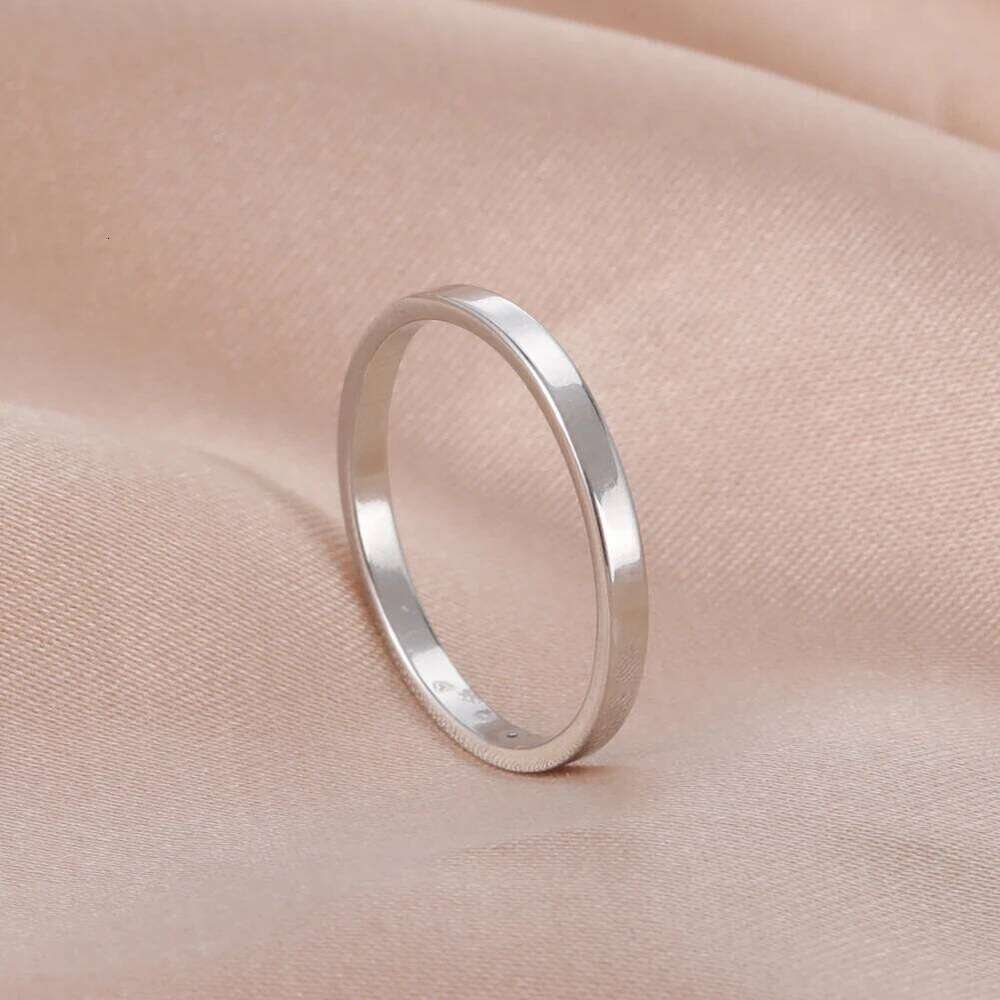 Skyrim Stainless Steel Minimalist Rings for Women Men Fashion Simple Finger Ring Anniversary Jewelry Gift Wholesale XJ260127