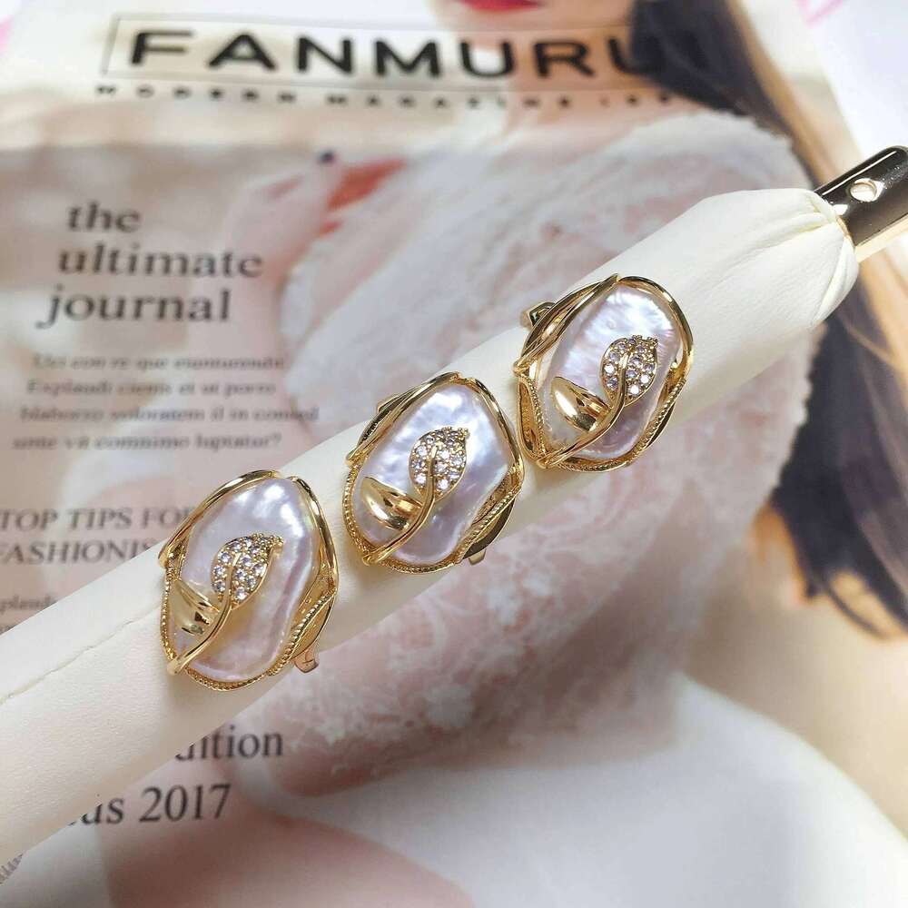 ZHBORUINI 2024 Baroque 100% Real Natural Freshwater Pearl 14K Gold Plating Women Jewelry Individual Ring Wholesale XJ260127
