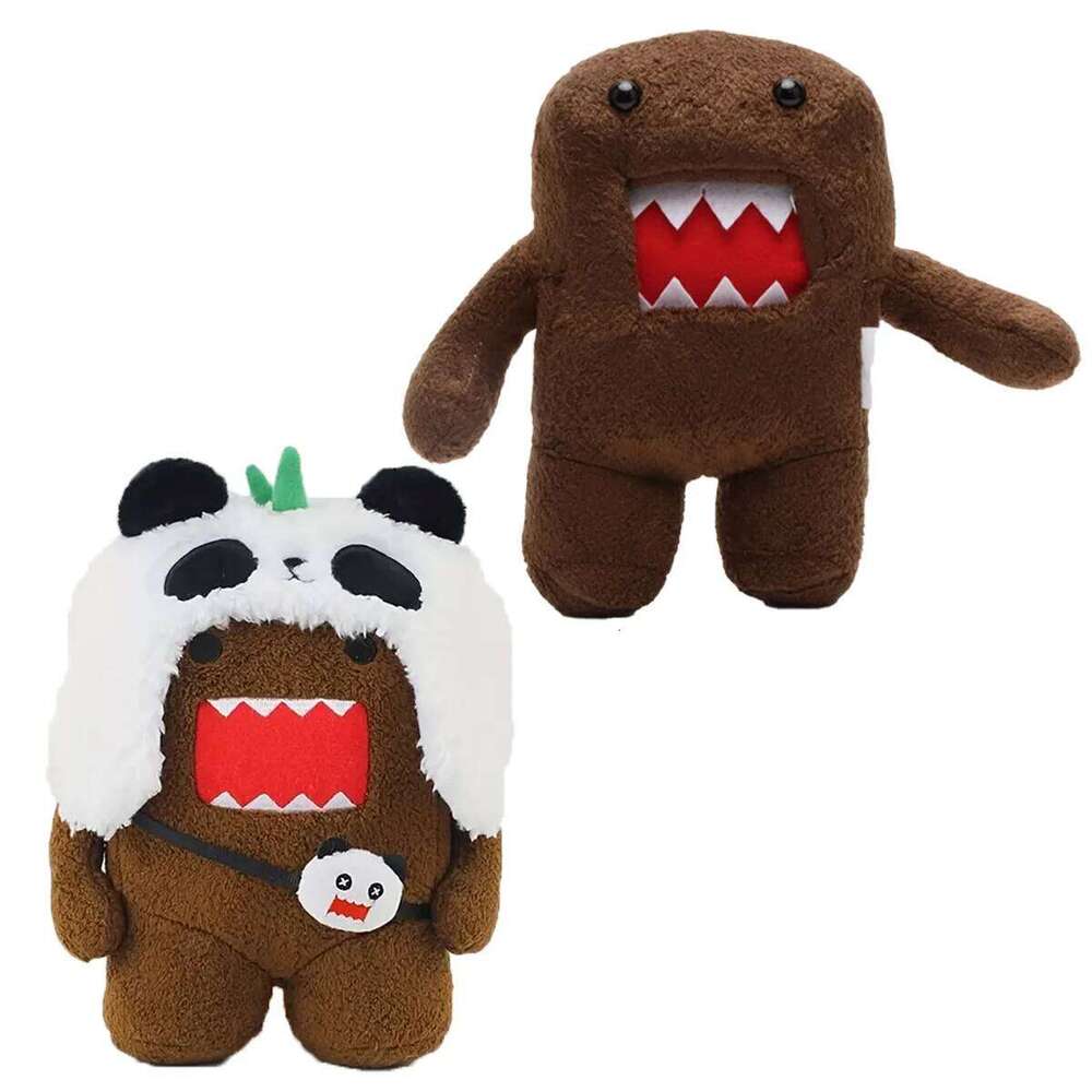 Panda Plush Toy Doll Funny Domo-kun Game Toys Soft Stuffed Animals Plushes Domo Kun Bag for Kids Birthday Gift Y260128